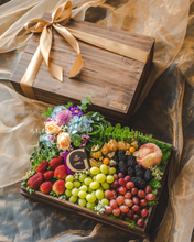 Load image into Gallery viewer, Decadence - Wooden Fruit Box with Godiva Chocolate | make hay, sunshine!.
