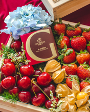 Load image into Gallery viewer, Indulgence - Wooden Fruit Box with Godiva Chocolate | make hay, sunshine!.

