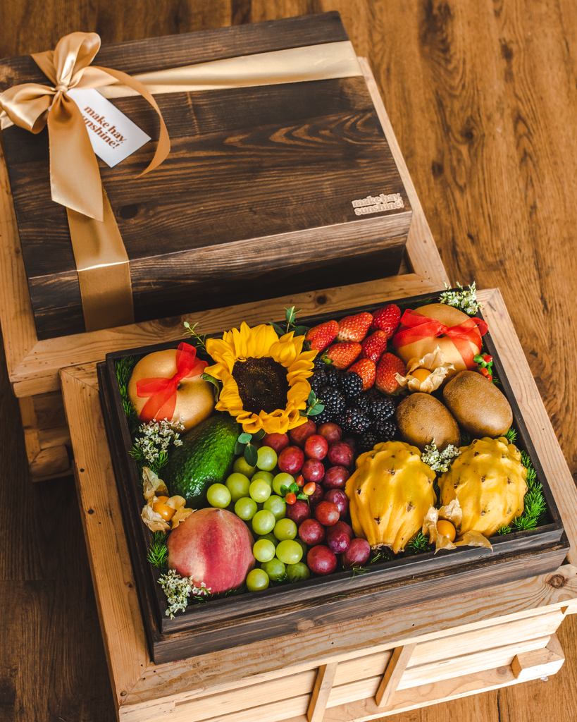 Fruit & Bark (Style E) - Signature Wooden Fruit Gift Box | make hay, sunshine!.