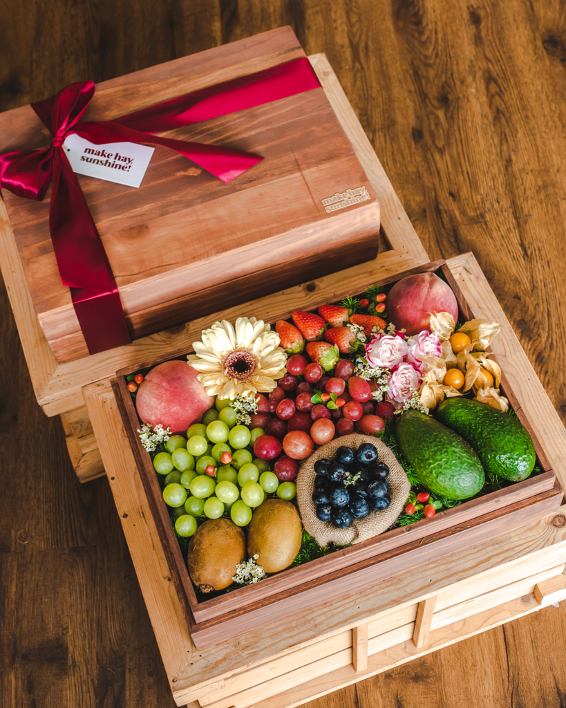 Fruit & Bark (Style B) - Signature Wooden Fruit Gift Box | make hay, sunshine!.