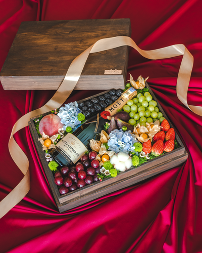 Champagne - Wooden Fruit Gift Box with Moët & Chandon | make hay, sunshine!.