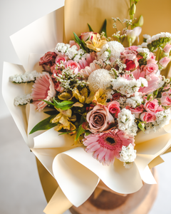 Charlotte - Gerbera & Rose Flower Bouquet