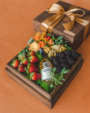 Load image into Gallery viewer, Sunset Swirl - A Fruit &amp; Wine Wooden Gift Box | make hay, sunshine!.
