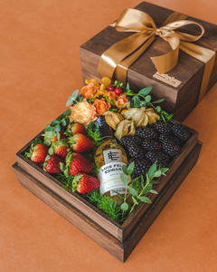 Sunset Swirl - A Fruit & Wine Wooden Gift Box | make hay, sunshine!.