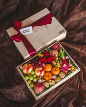 Load image into Gallery viewer, Fruit &amp; Bark (CNY Edition Style A) - Signature Wooden Fruit Gift Box (XL Size) | Chinese New Year Gift Delivery 2024
